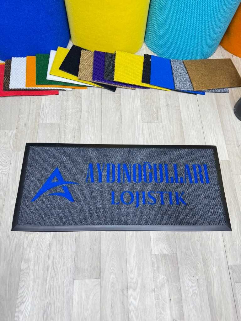 Mağazalara Özel Logolu Siyah Paspaslar