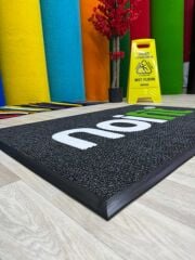 Kişiye Özel Logolu Siyah Halı Paspaslar