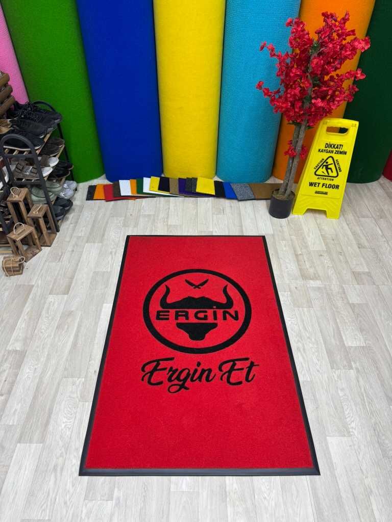 Kişilere Özel Logolu Gri Paspaslar - Paspas Time