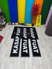 Kasap dükkanları için logolu kapı önü paspas, hijyenik ve kişiye özel tasarım