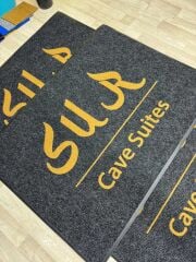 Restaurant için Özel Logolu Siyah Paspas - Paspas Time