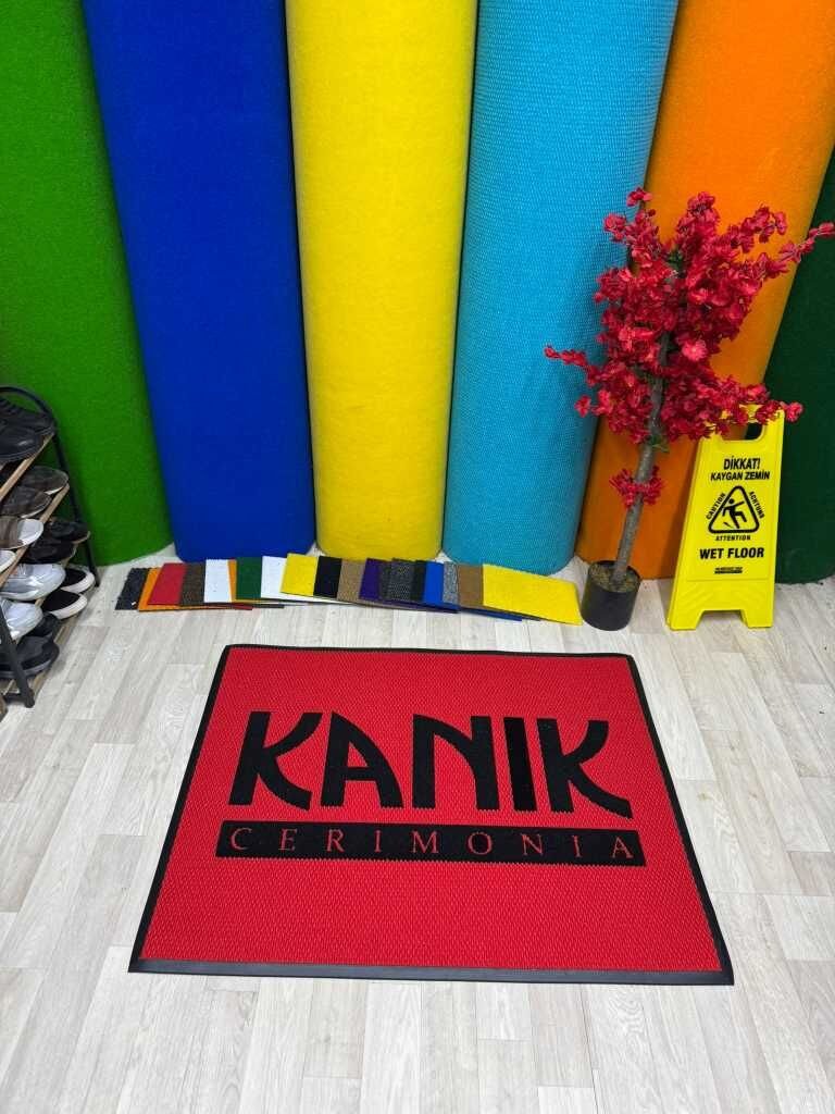 Firmalara özel logolu kapı önü paspas, dayanıklı ve kişiye özel tasarım