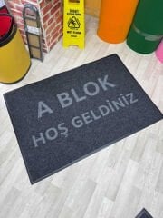 Apartman girişleri için logolu kapı önü paspas, kişiye özel tasarım ve dayanıklı malzeme