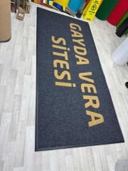 Siteler için logolu kapı önü paspas, kişiye özel tasarım ve dayanıklı malzeme