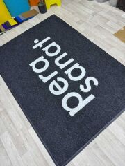 Kişiye Özel Logolu Siyah Paspas - Paspas Time