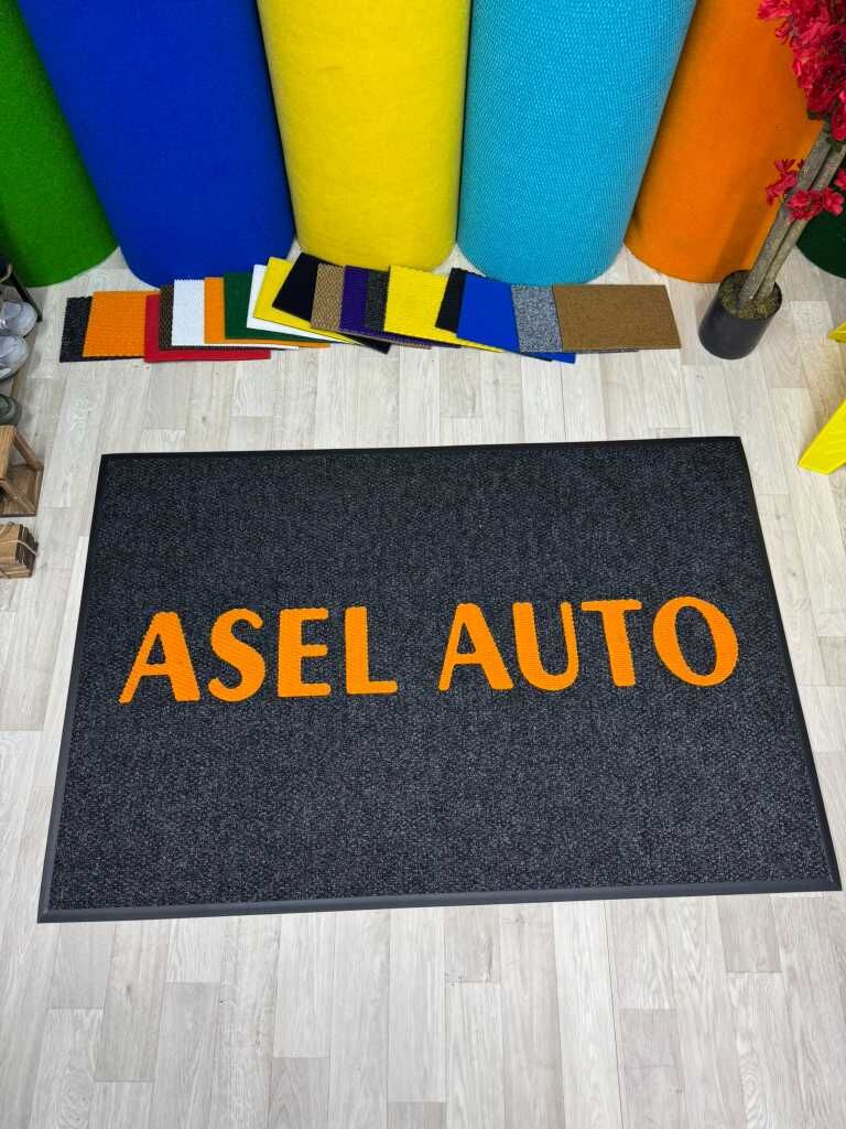 Firmalara Özel Logolu Siyah Paspaslar - Paspas Time