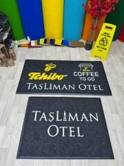 Oteller için Logolu Yuvarlak Paspas - Paspas Time