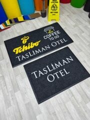 Oteller için Logolu Yuvarlak Paspas - Paspas Time