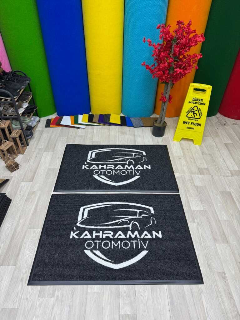 Firmalara Özel Logolu Siyah Paspas - Paspas Time