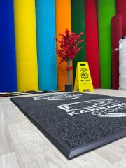 Firmalara Özel Logolu Siyah Paspas - Paspas Time