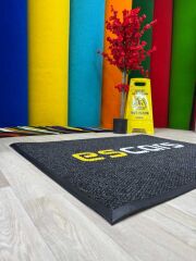 Firmalara Özel Logolu Siyah Paspas - Paspas Time