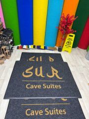 Kişilere Özel Logolu Siyah Paspas - Paspas Time