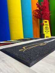 Firmalar için Logolu Siyah Paspaslar - Paspas Time