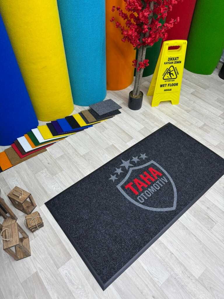 Otomotiv Firmaları için Logolu Siyah Paspaslar - Paspas Time